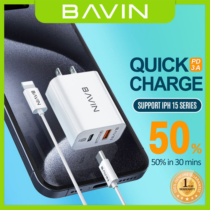 Bavin Pc W Pd Qc Fast Charging Wall Charger W W Pd Qc Usb Dual Port Adapter