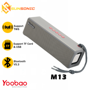 Yoobao M13 HiFi Sound Portable Bluetooth Speaker with TF/USB Port TWS & Built-in Battery Stylish Design & Strap