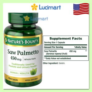 Viên uống hỗ trợ đường tiết niệu và tuyến tiền liệt Saw Palmetto [Hàng Mỹ]