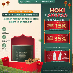 Ree Derma Cinnamon & Amino Acid Herb Mask - Hair Mask mengatasi Rambut Rontok - Rambut Mengembang -Sulit Diatur- Rambut Diwarnai - Hair Mask Rosemary