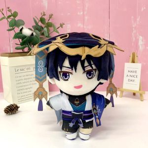 Original Newest 20cm Genshin Impact Stuffed Doll Itto Kazuha Plush Toy Tartaglia Anime Wriothesley Thoma Yae Miko Plushies Dolls Gift