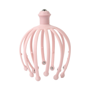 Massage Da Đầu 360 Độ - 8 Bi Lăn Inox - Dụng Cụ Massage Đầu Silicone Mềm - Giảm Stress Hỗ Trợ Ngủ Ngon