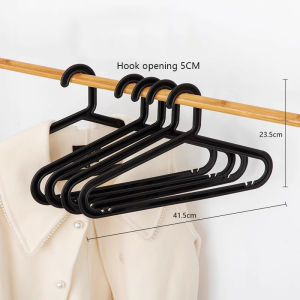 EUNICE 10/30Pcs Seamless No Trace Heavy Duty Plastic Clothes Hanger Non Slip Anti Fall Windproof Groove Hook Wardrobe Closet Organizer无痕衣架