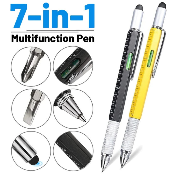 7in1 Multifunction Ballpoint Pen with Modern Handheld Tool Measure ...