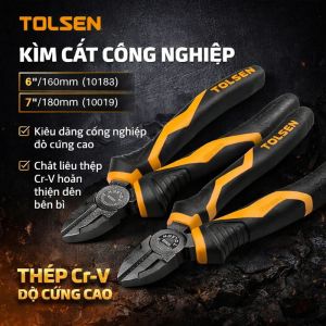 Kìm cắt công nghiệp TOLSEN kìm điện kìm cắt chéo đồ nghề dụng cụ sửa điện