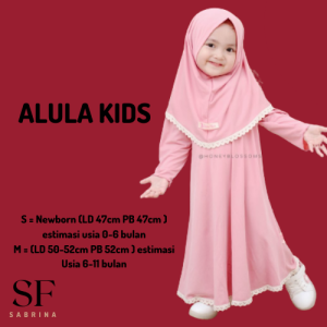 ALULA KIDS SYARI Set Hijab Umur ( 0-6 6-12 Bulan } /Gamis Anak Perempuan Terbaru Termurah/ Baju Gamis Arab Anak Bayi / Baju Muslim Bayi Newbron/ Gamis Anak Lucu/ Baju Muslimah Bayi / Baju Muslim Anak Bayi Perempuan