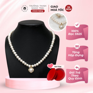 Dây Chuyền 7ly Trắng Có Mặt Treo - Ngọc Trai Trường Thịnh