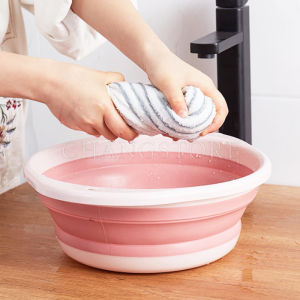Chậu gấp gọn đi sanh đẻ tiện lợi size 32cm thau silicon gấp gọn tiện dụng chậu silicon rửa mặt gấp gọn thau chậu nhựa dẻo xếp gọn đa năng tiện dụng