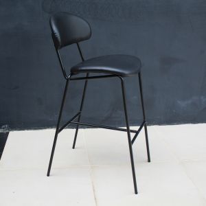 Metro Industrial Bar Stool / Rustic Leather Bar Chair - FRM1119