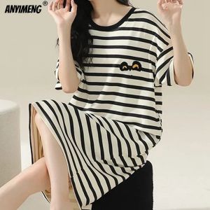 100% COTTON! M-4XL Plus Size Summer Women Nightgown Brand New Anti-bacterial HQ Nightdress Short Sleeves Sleepshirt Casual Dress2026