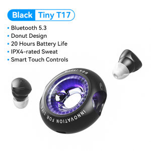 Vention Tiny T17 True Wireless Earbuds Doughnut Shaped IPX4 Waterproof Breathing Lights Touch Control TWS Mini Bluetooth 5.3 Earphone