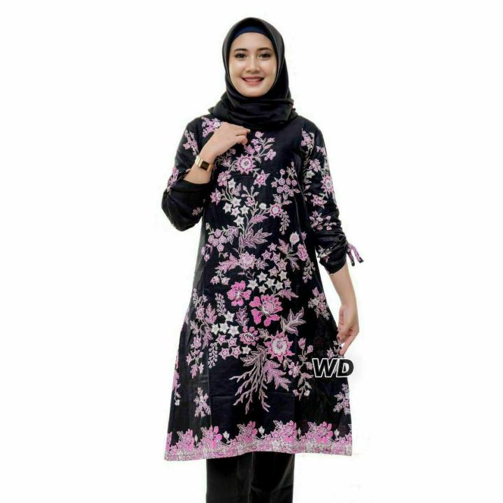 Baju Batik Wanita Tunik Batik Wanita Batik Tunik Wanita | Lazada Indonesia