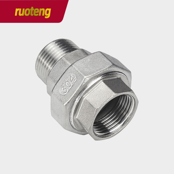 Bspt 304 Stainless Steel Pipe Fittings Union Male Female Threads 1 4 3