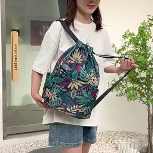 GStar All-Match Nylon Bundle Pocket Backpack Womens Sports Casual Bag Mummy Bag Large-Capacity Backpack Lightweight Travel Bag Bag