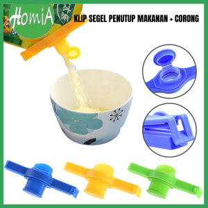 Klip Segel Penutup Snack / Penjepit Bungkusan Makanan dengan Corong / Food Sealing Clip -HOMIA