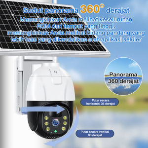 Solar 5MP CCTV Camera Wireless Outdoor 4G SIM Card IP66 Waterproof Battery Low Power