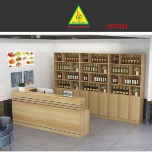 QUẦY LỄ TÂN QUẦY TIẾP TÂN QUẦY TÍNH TIỀN QUẦY THU NGÂN QTT421- Nội thất lắp ráp Viễn Đông Adv