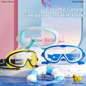 [COD] Home Base Kids Big Frame Swimming Goggles With Earplugs Childrens Anti-fog Swimming Glasses Boys Girls Pool Beach Eyewear Swim Goggles