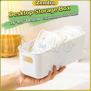 ZEO White Desk Storage Box Universal Organizer for Glasses Pens Remote Control Phone Case