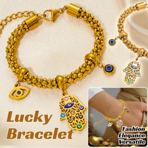 Bracelets Decorative Womens Light Luxury Bracelets Fashionable And Elegant Titanium Steel Lucky Bracelet Sets Blessings Symbolism Light Luxury Hands Do Not Lose Color