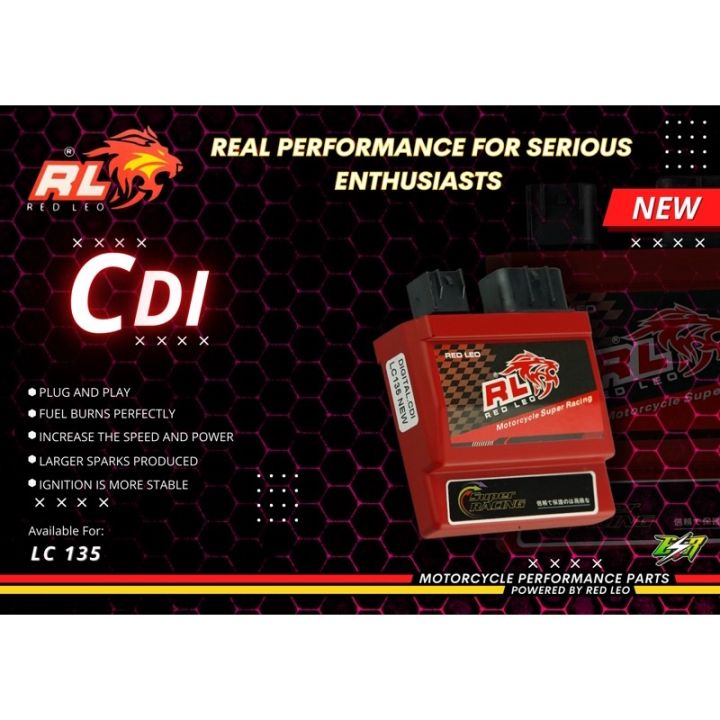 ♦RED LEO SUPER RACING CDI FOR YAMAHA LC 135 125ZR EX5 DAN WAVE100 PNP✲