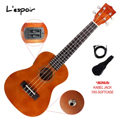 Ukulele Elektrik EQ Concerto 23 Inch Equalizer Lespoir UK-23EQ
