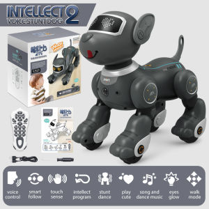 Malaysia Ready Stock RC Electronic Pets Robot Dog Voice Command Programmable Touch-sense Music Song Intelligent Remote Control Robot Dog Toy For Kids Birthday Gift