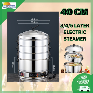 Electric 40cm 3/4/5 Layer Splitable 304 Stainless Steel Big Capacity Multifunction Steamer Pot -电蒸锅多功能3/4/5层不锈钢可 蒸/煮/焖/炖