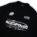 NRDN Clothing T-Shirt Kaos Oversize Acid Power Stripe Sleeve. 