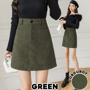 KARAKOREA 301 Corduroy Velvet Skirt/Korean Women Skirt/Rok Pendek/Rok Beludru