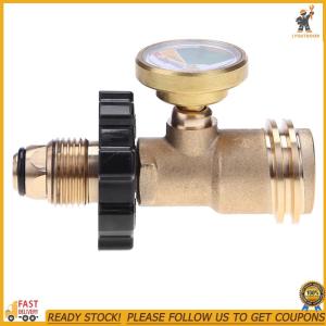 [Lyoutdoor] Bộ phận cố định và Van Bể Đồng hồ đo khí Propan POL với máy phát hiện rò rỉ tích hợp cho sử dụng phổ biến qcc1