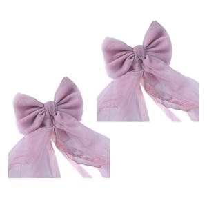 2pcs Color Lace Bows Curtain Fasteners Curtains Holdbacks Elegant Bowknot Tiebacks for Home and Office Use