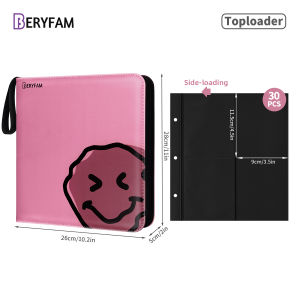 BERYFAM Toploader Binder Album Pink Photocard Binder 240Pocket for Toploader Sports Cards Blueberry Series