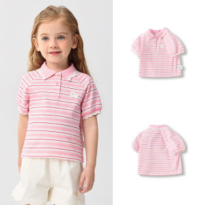 balabala Girls Polo Shirt Summer Cotton Sweet Style 2025