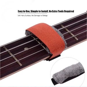 Guitars Bass Ukulele Fret Strings Mute Noise Damper Mute Wraps Black Guitar Beam Tape