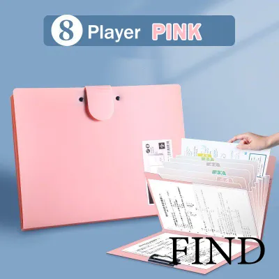 FIND Long/A4 Size Expanding File Folder With Clipboar Folder Organizer Document Storage