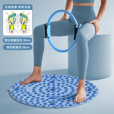 Foot Massage Mat Acupressure Reflexology Pad Ultra Jogging Indoor Running Foot Relief Mat Chinese Style Circular Toe Massager Foot Pad