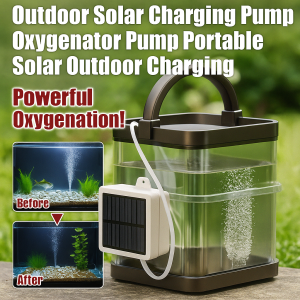 Outdoor Solar Charging Oxygen Pump Convenient Oxygen Production Fish Tank Aquarium Air Pump Fishing Essential
