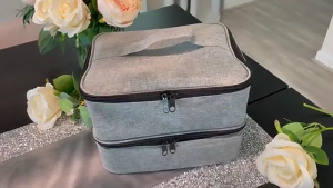 35 chai Nail Polished Organizer trường hợp có thể tháo rời khe đựng mút độc đáo khoang thực tế Polyester trang điểm túi lưu trữ