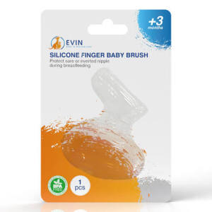 EVIN (+3MONTHS) SILICON FINGER BABY TOOTHBRUSH (1PCS)