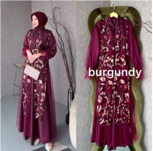BEST SELLER Nadin Dress Outer Garden Gamis Kondangan Wanita Dress Muslim Dress Pesta Terbaru 2024