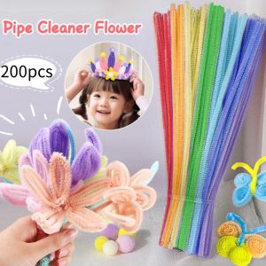 【COD】200PCS Kawat Bulu Mercy Pastel Mix 30CM Kawat Bulu Mainan Anak Craft Diy Kerajinan Tangan Pipe Cleaner