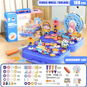 Building Blocks Children Electric Drill Toy Set Screw Puzzle Kids Educational Toys Kids Tool Kit Plastic