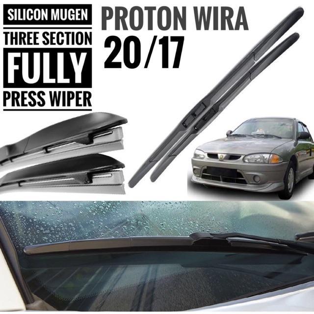 2pc Proton Wira Silicon Wiper Car Mugen Wiper Three Section Fully Press Silicone Wiper Wira 4744