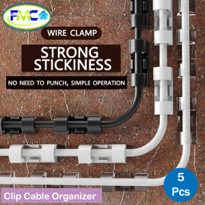 Klip Kabel Tempel Dinding Organizer Jalur Listrik Tempalan Per 10pcs Tembok Data Cable Perapihan Aksesoris Elektrikal