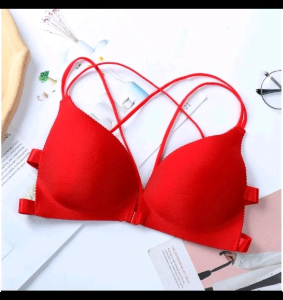 Rompi Jenis Bra Wanita Tombol Depan Nirkabel PAERLAN Lycra Desain A Chip  Pakaian Dalam Push Up Mulus Berkilau dengan Tali Yang Dapat Disesuaikan -  AliExpress