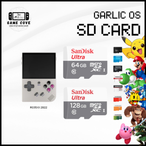 Garlic OS Original Branded SD Card for Anbernic RG35XX 2022 | w/Mario & PlayStation Ready | Gamecove