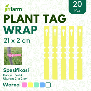 JIRIFARM - Plant Label Name Tag - Label Penanda Tanaman Model Collar Slip On - Kalung 2x21 cm 20Pcs