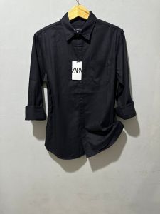 Kemeja Zarah Kerah Pria Casual Lengan Panjang Slim Fit