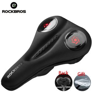 ROCKBROS MTB Bicycle Saddle Cover Liquid Silicone Gels Saddle Cover Hollow Breathable Comfortable Soft Cycling Seat Accessories